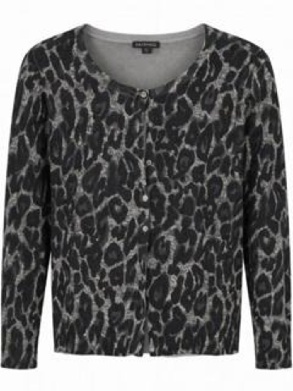 George Black Gray Leopard Print Cardigan M